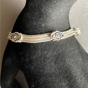925 Silver Turkish Multi-Strand flowers Bracelet